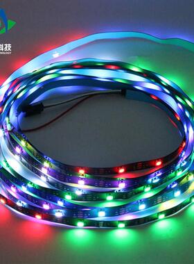 新款5V144珠幻彩RGB低压灯带跑马条软灯05水SK68120户外5防灯条