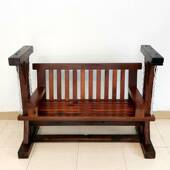 老船木秋千椅户外庭院实木摇椅吊椅家用室内阳台双人休闲坐椅花园