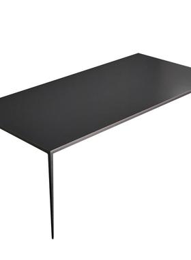 C黑色岩hs-001板餐桌铝家合金小户纯9黑桌型子现代简约轻奢中岛台