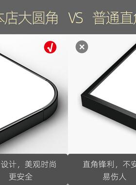 身穿衣镜子贴墙家用卧室壁挂XAC玄关打轻化妆免孔挂墙可全粘奢试