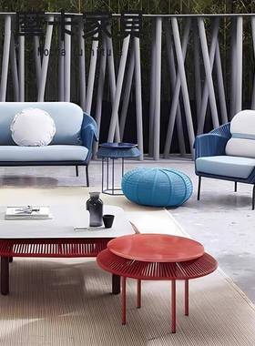 藤编椅家子花园家具阳躺台懒人椅小几茶组合庭院休闲户外WEF具餐