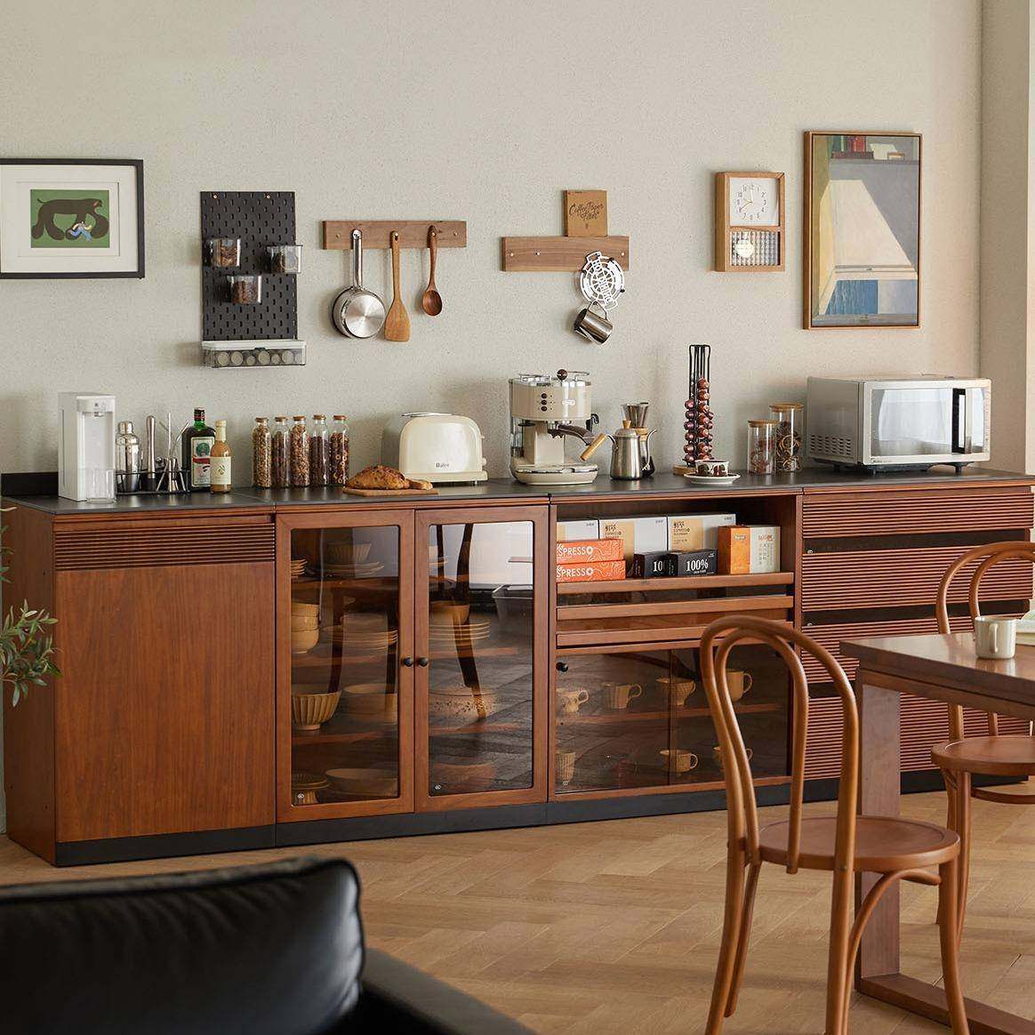 北欧实木餐边柜家用小户型靠墙多功能岩板操作台厨房中古储物柜,鲜花速递/花卉仿真/绿植园艺,割草机/草坪机,淘宝优惠券,粉丝福利购,淘宝优惠卷