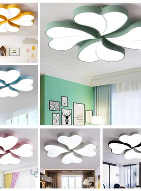 LED吸顶灯简约现代四叶草卧室灯温馨婚房灯花朵儿童房间灯具
