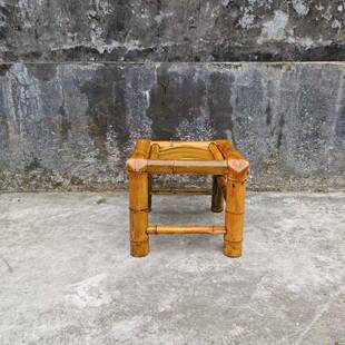 竹编阳台复古风纯手工简约乘凉竹制小凳子小凳子庭院小凳竹凳户外