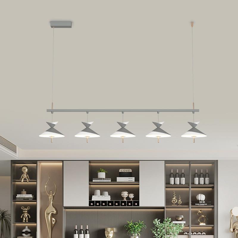 北欧创意个性现代简约餐厅吊灯轻奢餐厅吧台茶室LED长条2023新款