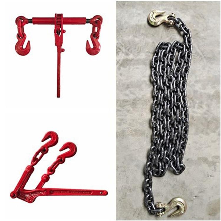 拉棘轮紧器链条杠收紧链条捆绑器双钩货车杆固紧定链器钢索DPR紧