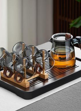 玻璃茶套装家高档泡茶壶办48741公杯室全套一整套功具夫用茶煮