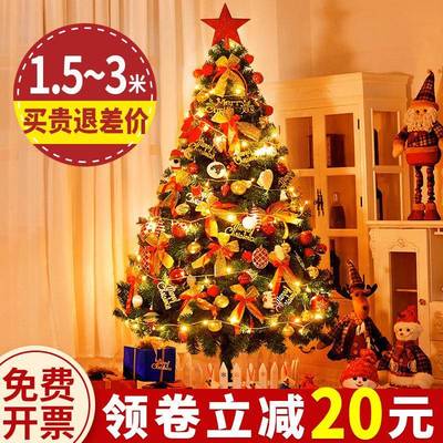 圣诞树新客厅装饰发光套餐摆件落地nsr337BN造景2圣诞场节景布置0