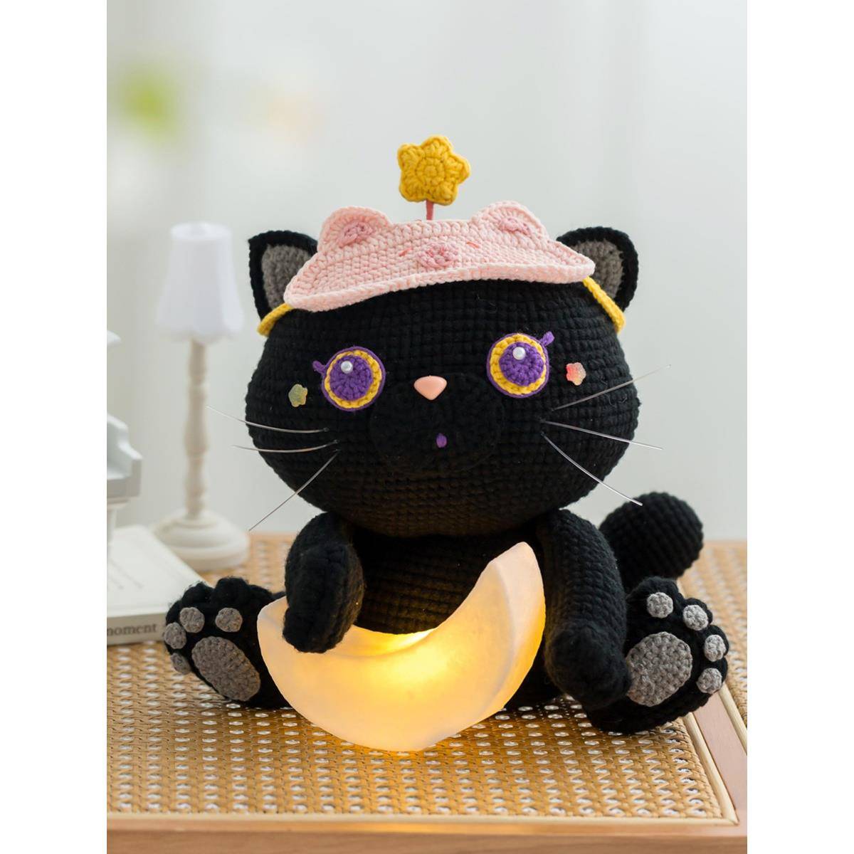 苏苏姐家偶瞌睡玩喵玩偶手工DIY编织料钩针毛线毛线SKM团自制材包