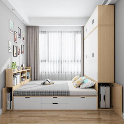 小户型榻榻米床衣柜组合储物衣柜床多功能床柜一体踏踏米床