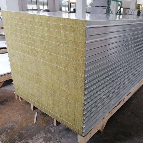 岩棉板保23温板芯板防板瓦楞夹动板隔墙板活板房泡火沫板彩钢板耐