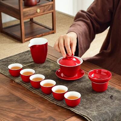 送礼品年15661会广告用订l瓷ogo白功夫茶具专套装陶茶瓷家用客厅