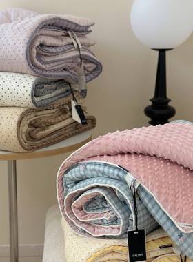 ACE纱LING面全棉双层B面豆豆绒春秋被厚学生宿舍单人被加双XL2510