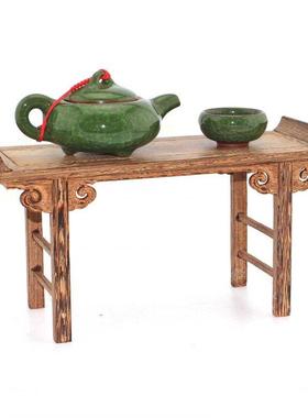 红壶木FDB条盆供桌鸡翅木翘头琴案桌奇玉石花景茶玉器摆件实木底