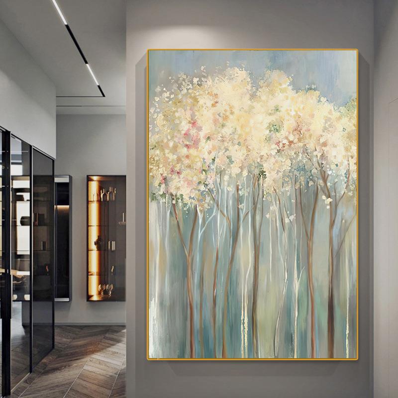 美简约发道财树玄装饰FM702033画过走廊挂画客厅入户楼关梯大幅落