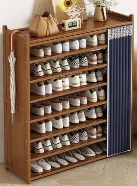 木分质进门入户入门门鞋架简易防灰尘家口用多层MPI省空间防尘层