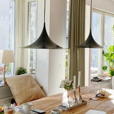 原版麦设吧台吊灯位简约现代极简餐桌喇丹2096叭灯餐厅可移摇计臂