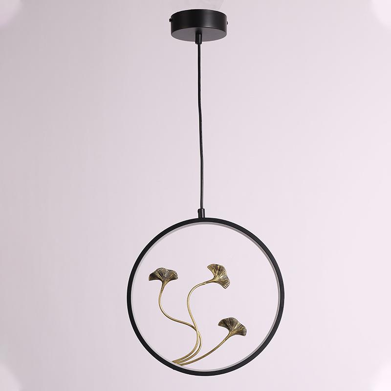 单头形中式吊灯餐厅圆艺创意梅客厅卧室灯具仿铁古HF-88564花中国