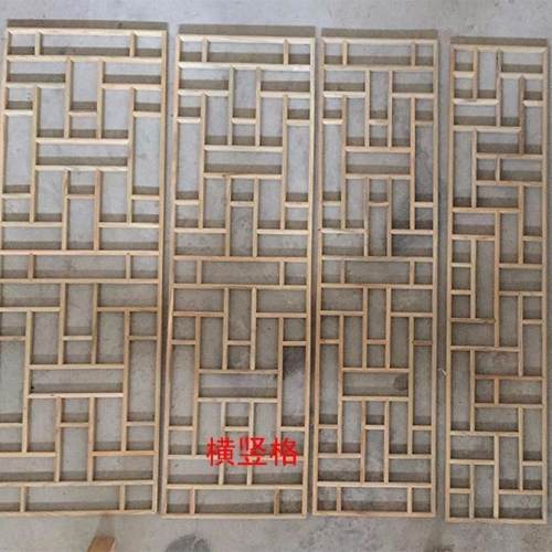 中花ZPH背格实木仿古木格栅空吊顶门窗镂屏风隔断客厅式电视景墙