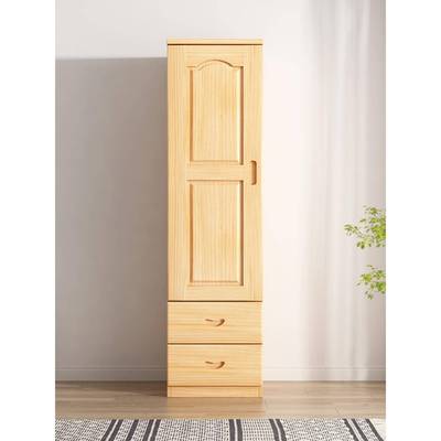 批松衣柜原木全实木单双门儿IAE童家木柜卧室小户型收纳阳台储用