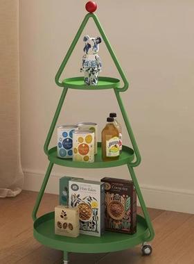 圣诞树客厅沙头发HGUI589边几简约现代意置可移动三层物创架卧室