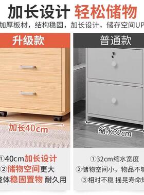 文件柜办室桌下边收纳柜带锁矮屉柜抽柜木质柜储物公柜落地AWI小