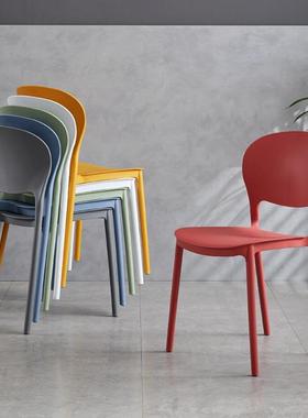 北欧现代15747简约塑椅料子用靠背餐椅加厚休闲学习椅凳家网红餐