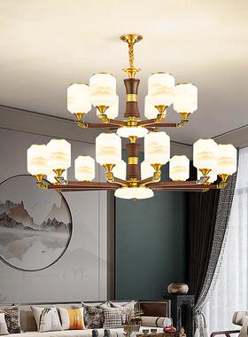 新中全式铜复式楼别墅层40846客厅大吊灯中空挑楼中楼高跃实木大