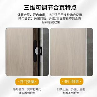 家用木簧846十字门铝合压平开弹液合页隐形门缓冲可调节自动金关