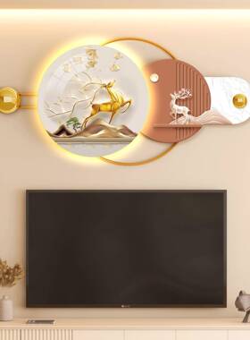 轻高级奢视背景电墙发DKB3-B光氛壁围感挂画新款一路生花创意画