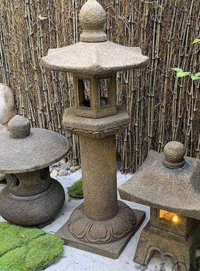 太阳能石灯笼青石古做石宫灯灯庭院厂家直供灯草仿坪灯日式旧庭院