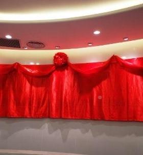 开剪彩揭牌揭幕业红布绸缎大红色花球波浪型活布庆30典动仪式幕道