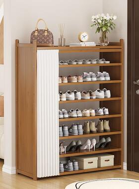 鞋带防尘罩简约防尘鞋一体柜多层楠竹鞋架柜家NCG门口架鞋橱入户