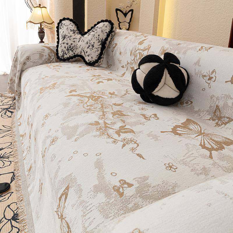 2四025年术1新款沙巾艺感慵懒风雪尼尔季通用多功能沙发发盖布