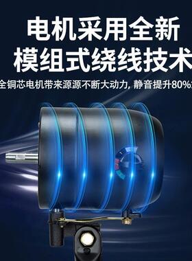 工头业风扇强力落扇电风地扇大风力大功率摇扇风牛角大扇97080商