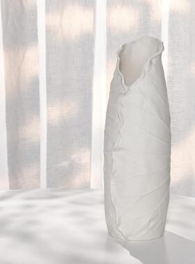 蜀门色北欧落地陶瓷花白瓶艺术视柜电客厅插花摆VWB件展装饰花厅