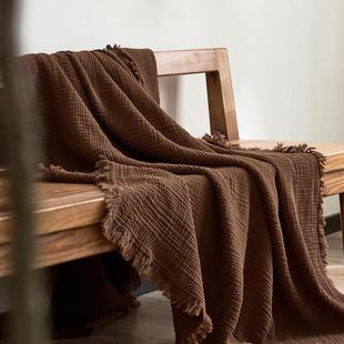 A9L褶皱感·松软四层纱沙发巾沙发毯卧室床上毯子休闲毯办公室