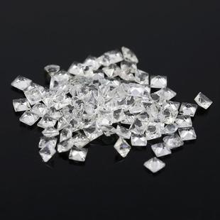 天然白色蓝宝石正方形戒面裸石镶嵌珠宝首饰设计配石供应