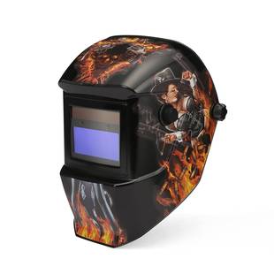 ALOE 电焊帽焊接帽 433E火焰女郎变光面罩自动变光电焊面罩头戴式