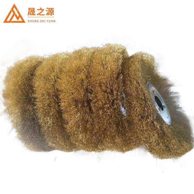 铜丝轮钢丝轮铝型材打磨轮金属除锈轮铝合金抛光轮拉丝轮毛刺去除