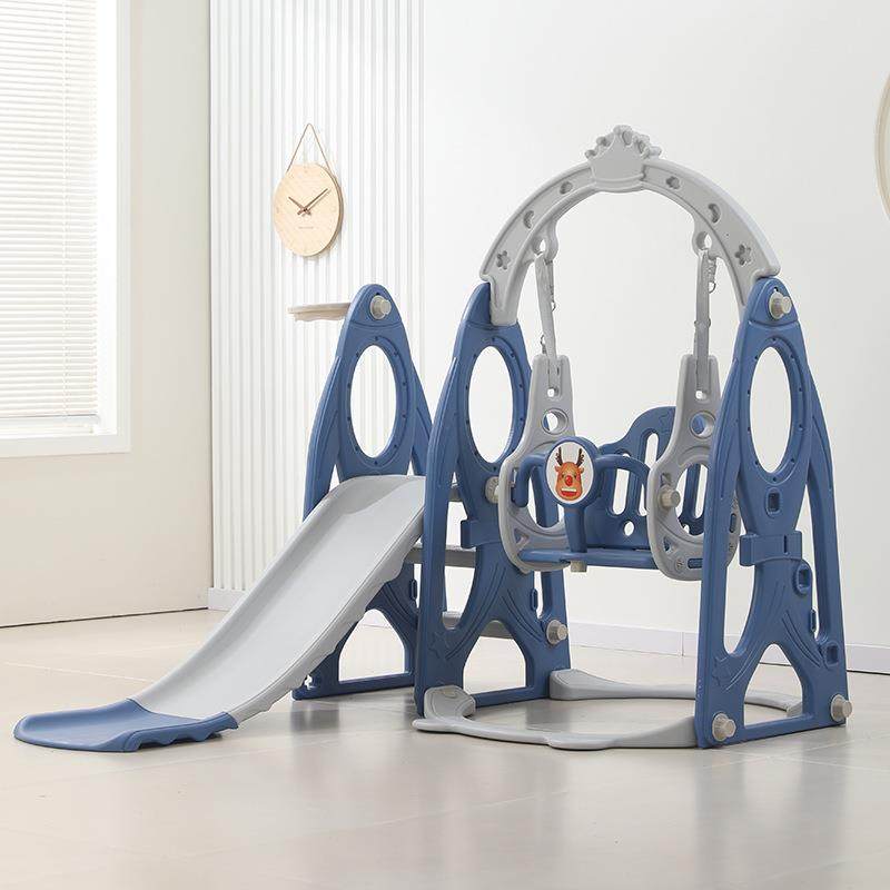 儿童滑滑梯室内家用加高扶手宝宝恐龙滑梯秋千组合孩子婴儿游乐场