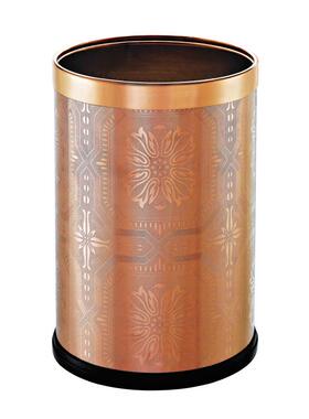 GPX-21无盖垃圾桶家用酒店厕格垃圾桶房间9升黑色小号圆形垃圾桶