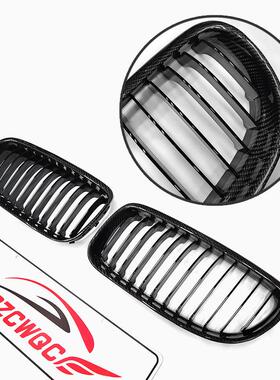 适用于宝马3系E90M308-12改装真碳纤单线中网亮黑单杠格栅前脸