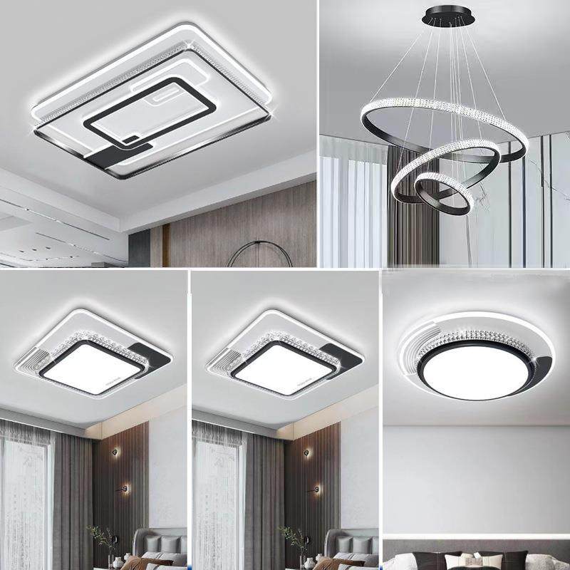 水晶吸顶灯高端大气全光谱家装灯饰灯具成套客厅灯卧室灯风扇灯