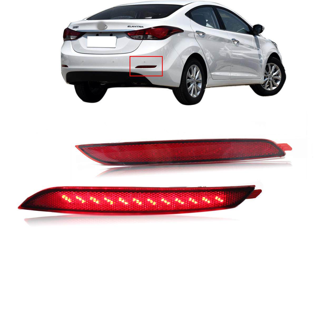 适用于领动Elantra2012-2018LED后杠灯改装刹车灯3功能