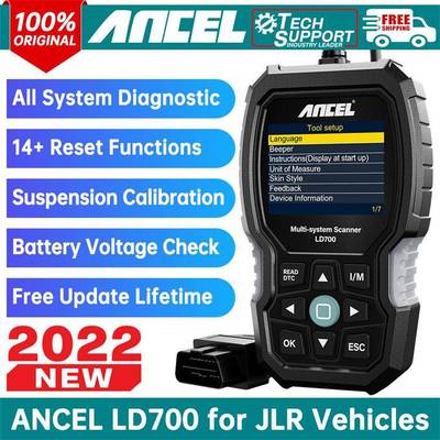 ANCELLD700OBD2扫描仪捷豹路虎全系统诊断工具电池注册机油重置