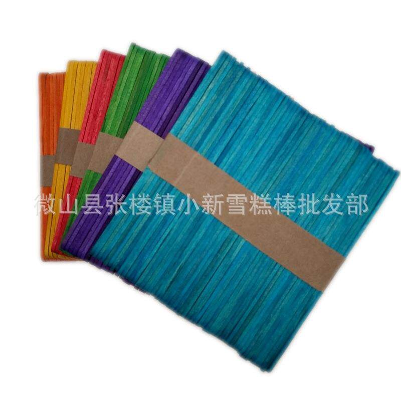 雪糕棒彩色直边i114*10*2mm冰棍棒木棒手工模型材料一万支装