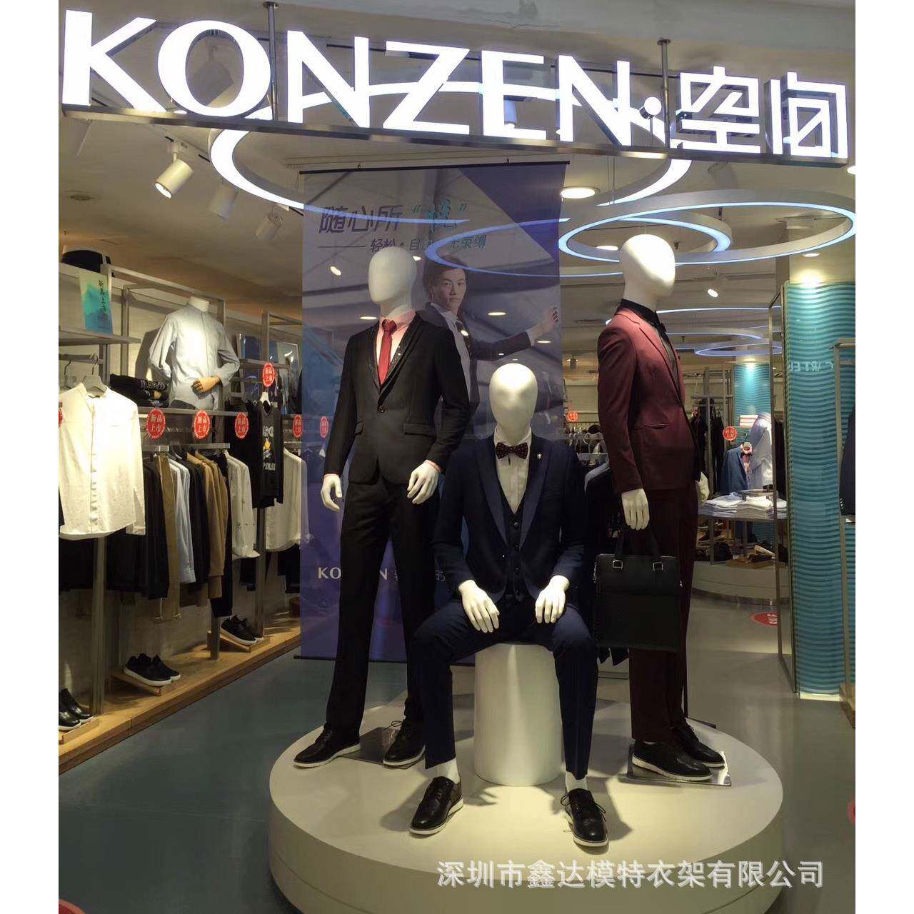 男士橱窗模特男装全身展示模特商场玻璃钢模特电镀脸烤漆模特