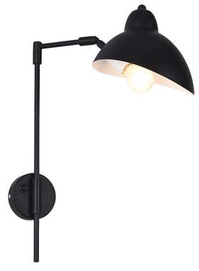 亚朵酒店工程床头灯现代简约张牙舞爪摇臂黑色铁艺壁灯