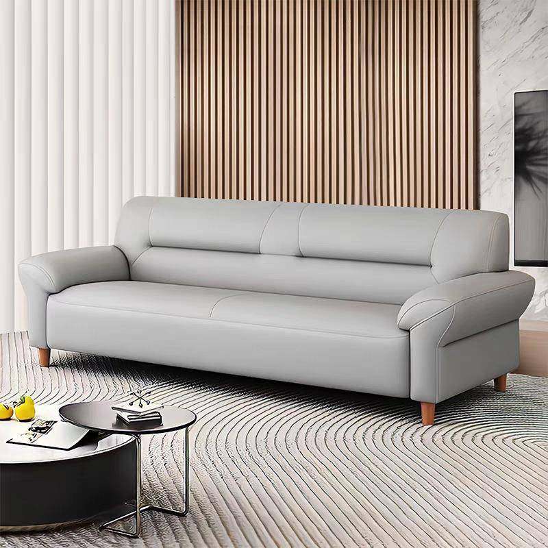 北欧真皮沙发简约四人位小户型双人沙发客厅家用办公皮艺沙发组合